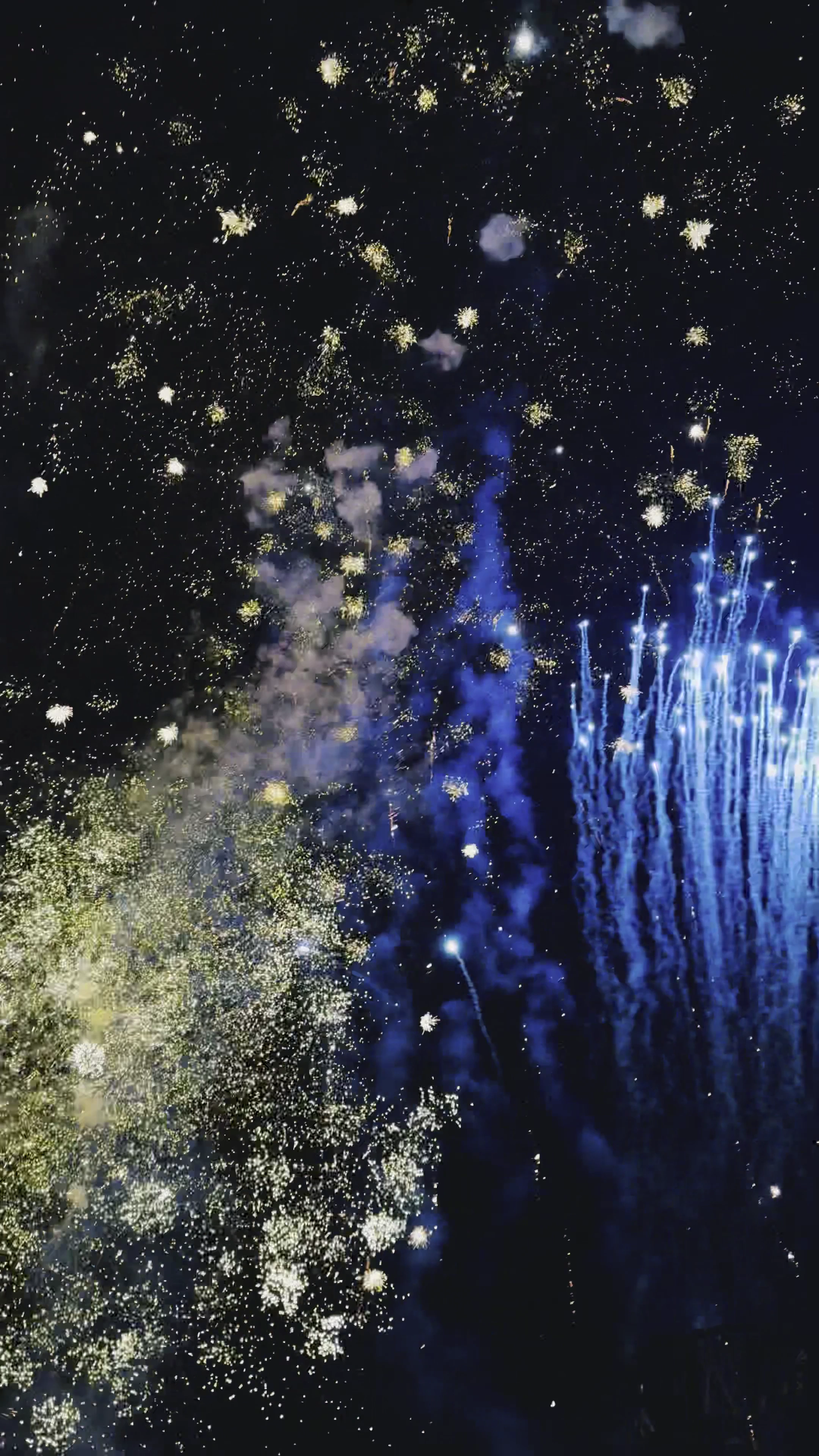 Golden aerial burst